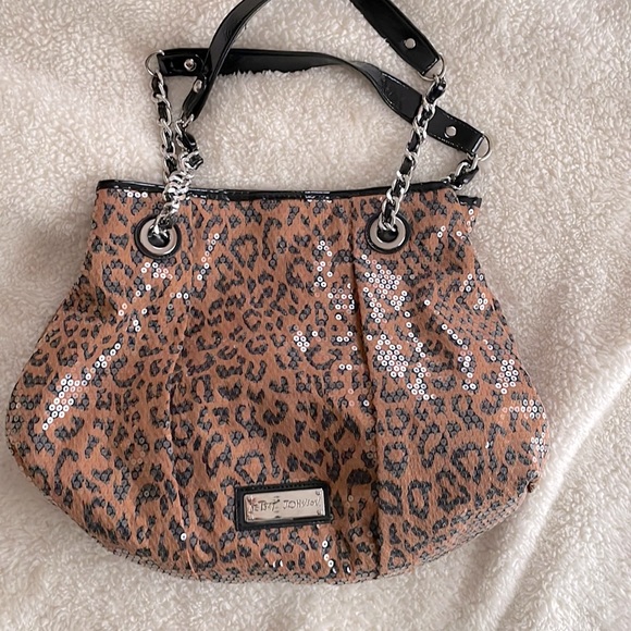 Betsey Johnson Bags Betsey Johnson Leopard Print Bag With Sequin
